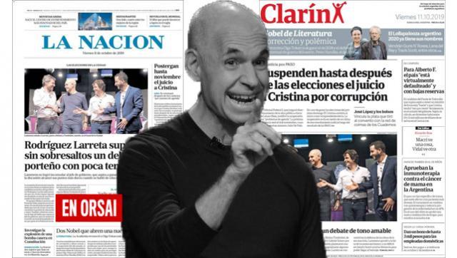 Las portadas de los diarios oficialistas y las loas a Larreta por el “debate”
