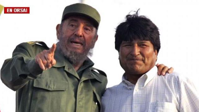 Evo Morales, durante un encuentro con Fidel Castro en 2008 en La Habana. Foto AP/Javier Galeano/Sputnik/ InfoGEI