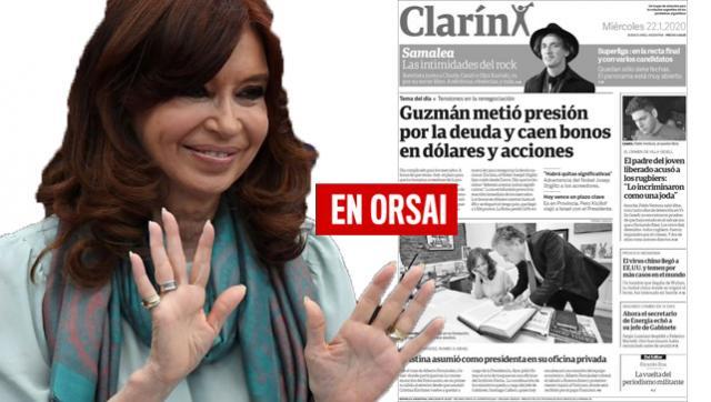 No le quedó otra: Clarín tituló que Cristina asumió la Presidencia y destiló veneno