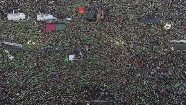 Otra vez la marea verde pidió por la legalización del aborto frente al Congreso