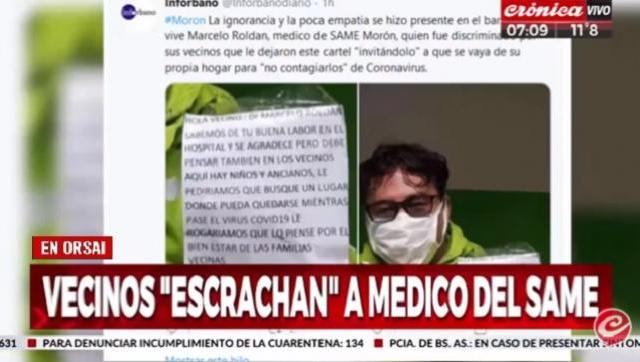 El miserable pedido que le hicieron sus vecinos a un médico del SAME