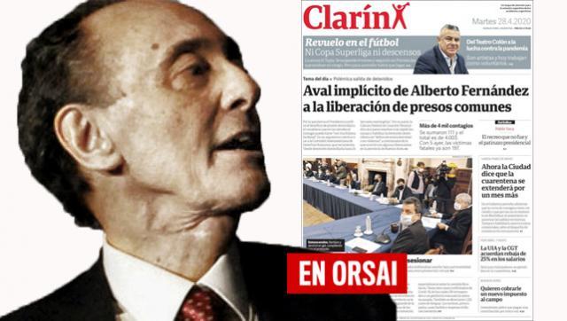 Clarín dispuesto a todo con tal de golpear a Alberto Fernández Clarín dispuesto a todo con tal de golpear a Alberto Fernández