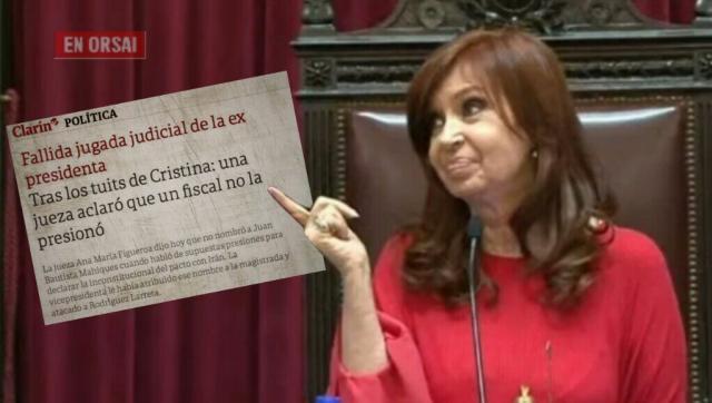 Cristina Kirchner, sobre la denuncia de la jueza Figueroa: 
