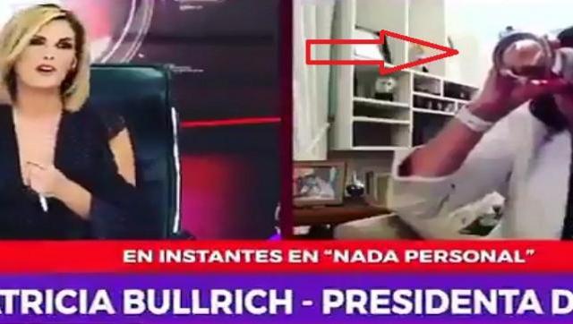 No es fino? La presidenta de Cambiemos tomando alcohol y eructando en medio de una entrevista de TV