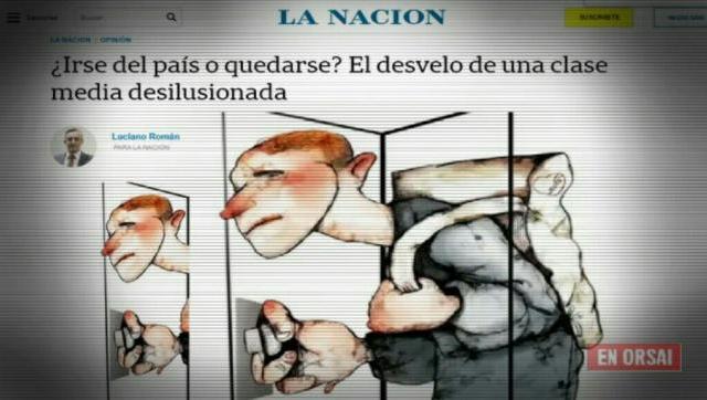 Los desesperados esfuerzos del diario La Nación, por animar a los argentinos a irse del país