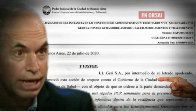 La Justicia ordena a Larreta a realizar testeos en todos los geriátricos privados porteños