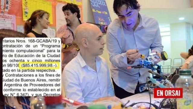 Larreta quiere implementar un millonario programa educativo de robótica en la escuela pública