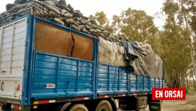 Decomisaron un cargamento ilegal de 180.000 kilos de maíz a granel