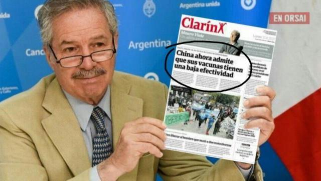 Felipe Solá le respondió a la opereta de Clarín sobre las vacunas Chinas