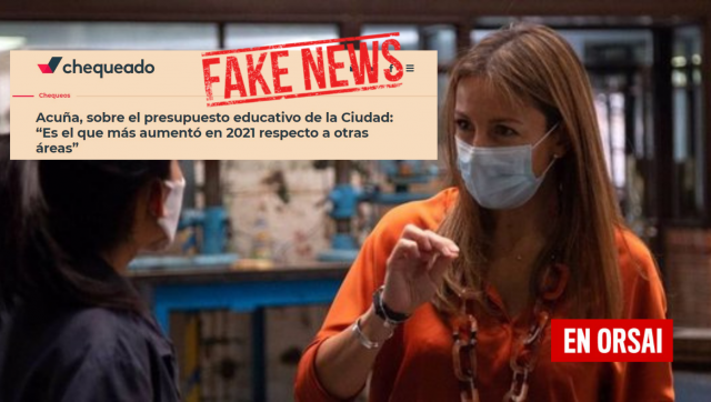 Acuña, sobre el presupuesto educativo de la Ciudad: “Es el que más aumentó en 2021 respecto a otras áreas”