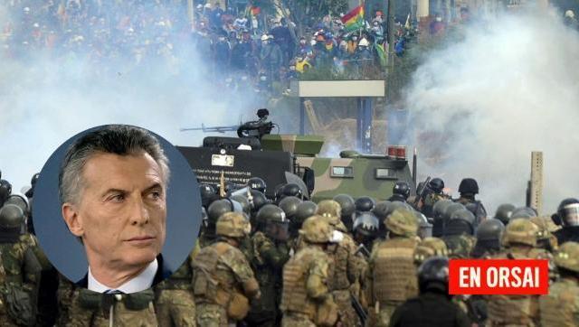 La policía boliviana encontró el material bélico enviado por Mauricio Macri a los golpista