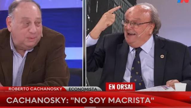 Tremendo debate entre Cachanosky y De Mendiguren en un estudio de TV