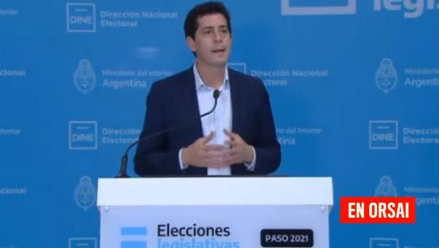 El Ministro del interior Wado De Pedro indicó que los primeros resultados provisorios estarán después de las 21hs