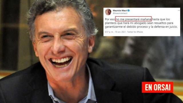 Macri no se presentará ante la justicia a declarar en la indagatoria por la causa de espionaje a familiares del ARA San Juan