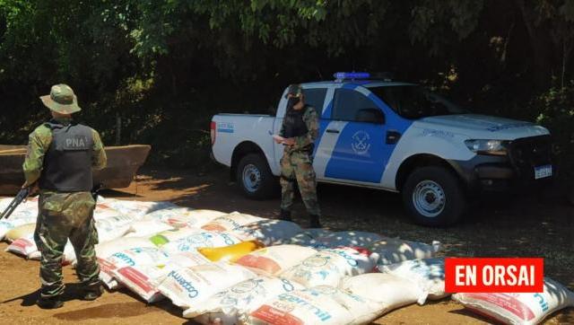 Prefectura secuestró 2.000 kilos de soja que eran transportados en embarcaciones