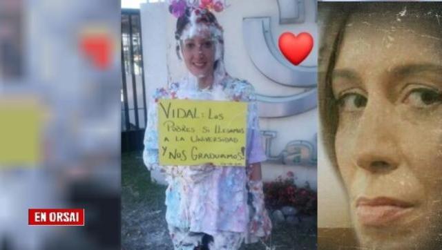 La hija de un vendedor ambulante se recibió y se acordó de Vidal: 