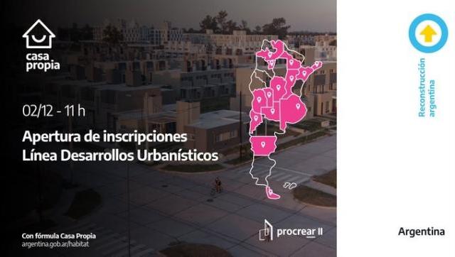 Abren las inscripciones para el nuevo sorteo de viviendas en desarrollos urbanísticos