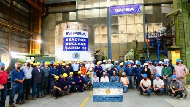 Impsa finalizó la fabricación de un componente esencial para un reactor nuclear