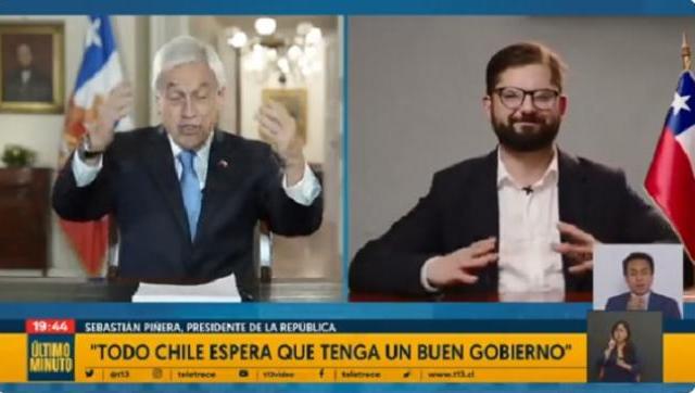 El cruce entre Piñera y Boric tras los resultados en Chile