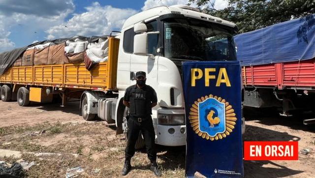 En la frontera salteña fueron decomisados 37 toneladas de soja