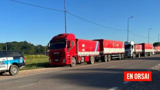 Detuvieron una caravana de 10 camiones contrabandeando 300 toneladas de cereales