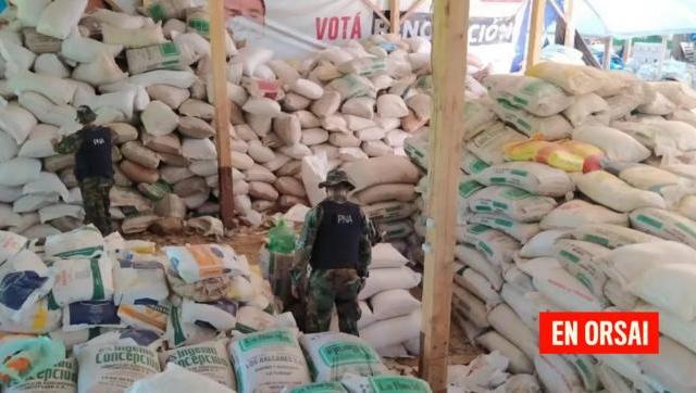 Prefectura encontró tres galpones ilegales repletos de soja, maíz y tabaco