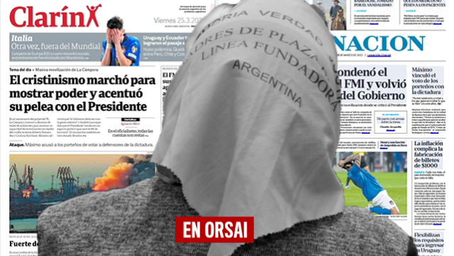 Clarín y La Nación desaparecieron de la portada la masiva marcha por el Día de la Memoria