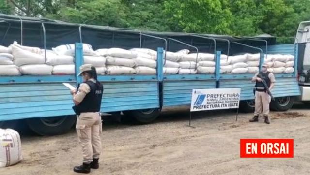Agrocontrabando: Prefectura secuestró 21 toneladas de soja