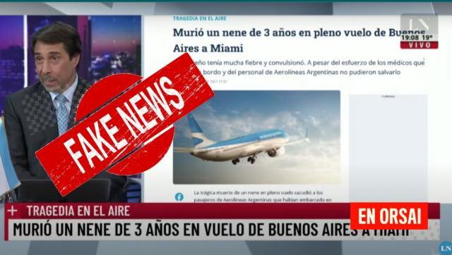 La FakeNews del pseudoperiodista Eduardo Feinmann contra Aerolineas Argentinas