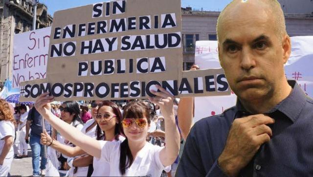 Enfermeros realizarán una marcha de antorchas para que Larreta los reconozca como trabajadores de salud