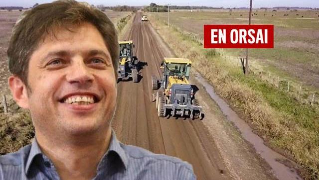 Kicillof lanzó un importante plan de obras: mejoramiento de más de 1.000 kilómetros de caminos rurales