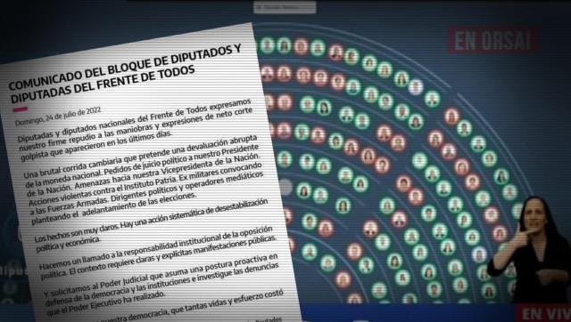 Repudio a las expresiones y maniobras golpistas