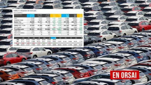 En Julio se patentaron el 8,8% más vehículos, que en junio y 16,8% más que en igual mes de 2021