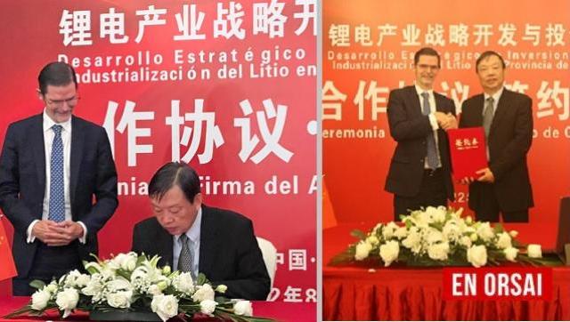 Firma del acuerdo de cooperación para industrializar la cadena de valor del litio en la provincia del norte argentino
