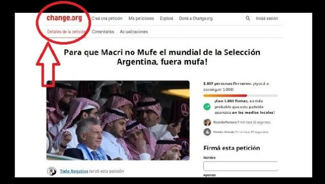 Arman una petición en Change.org para que Mauricio Macri no 