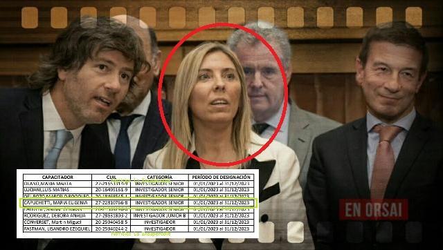 Foto MODIFCADA - La Jueza Capuchetti, cobra un sueldo del gobierno de Larreta (PRO)