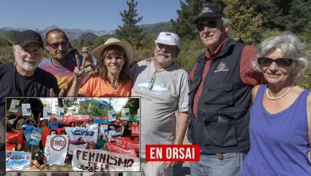 Más de 1.000 personas de 120 organizaciones marchan a Lago Escondido