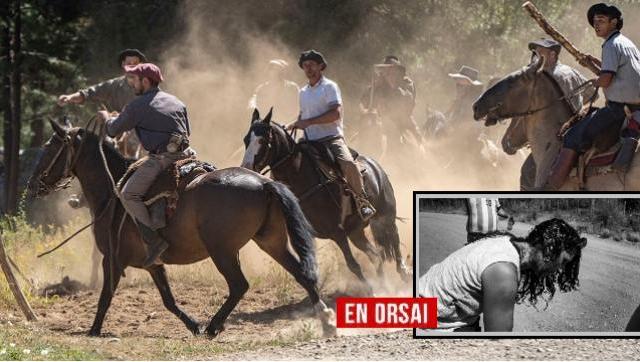 El momento del brutal ataque de la patota del magnate ingles a periodistas y militantes defensores de la soberanía Argentina