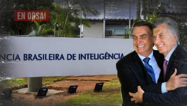 Foto modificada - Macri, Bolsonaro y La Agencia Brasileña de Inteligencia (Abin). www.gov.br / Brasília / DF