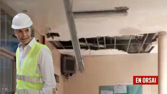 Una escuela sin clase por el derrumbe del techo en Villa Lugano