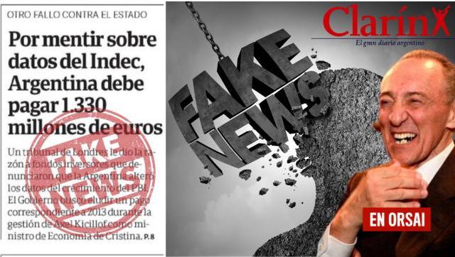 Clarín apoya a los 'buitres' en el caso de los bonos PIB de Argentina y tergiversar los hechos en sus notas