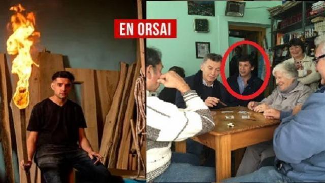 Macri y Posse en la carpintería de Morel