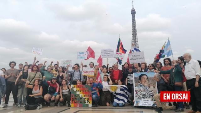 Manifestantes en París piden por los derechos humanos en Jujuy y la liberación de Milagro Sala