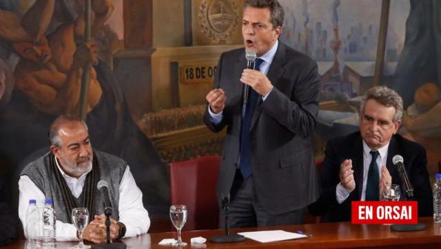 Sergio Massa recibió apoyo unificado en la CGT