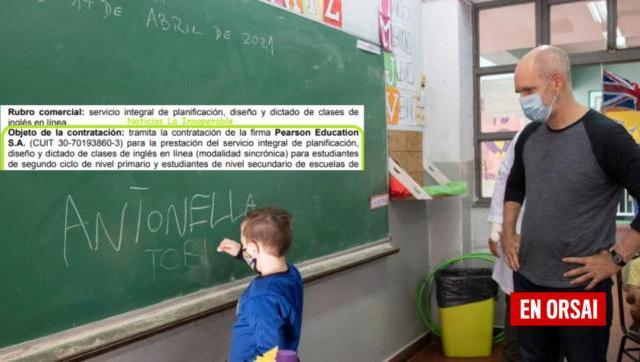 Larreta le entregó el dictado de clases de inglés a una empresa privada de capitales británicos