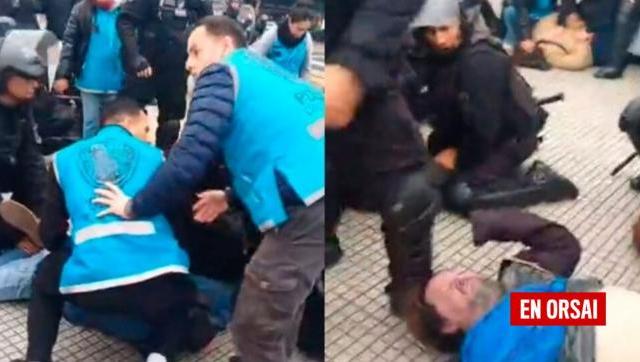 La represión policial en el Obelisco terminó con la muerte de un militante y varios detenidos