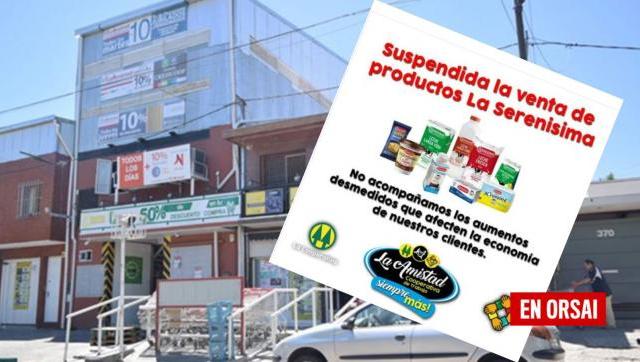 Supermercado de La Plata deja de vender productos de La Serenísima debido a los aumentos desproporcionados