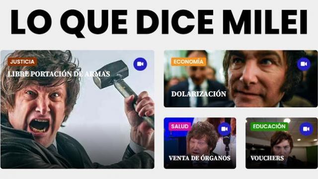 Así atacó La Libertad Avanza el sitio que muestra lo que dice Milei