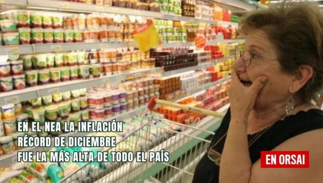 En el NEA la inflación récord de diciembre fue la más alta de todo el país