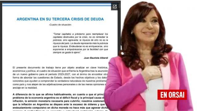 La visión de Cristina Kirchner sobre la tercera crisis de deuda que sufre nuestro pais
